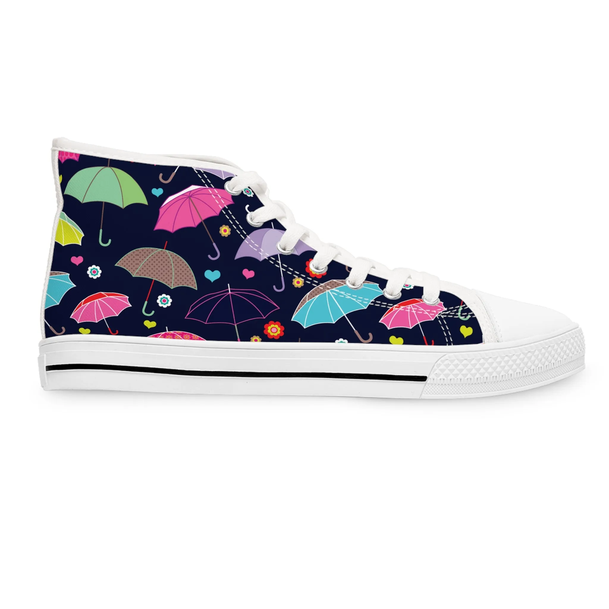 Colorful Umbrellas Women's High Top Sneakers