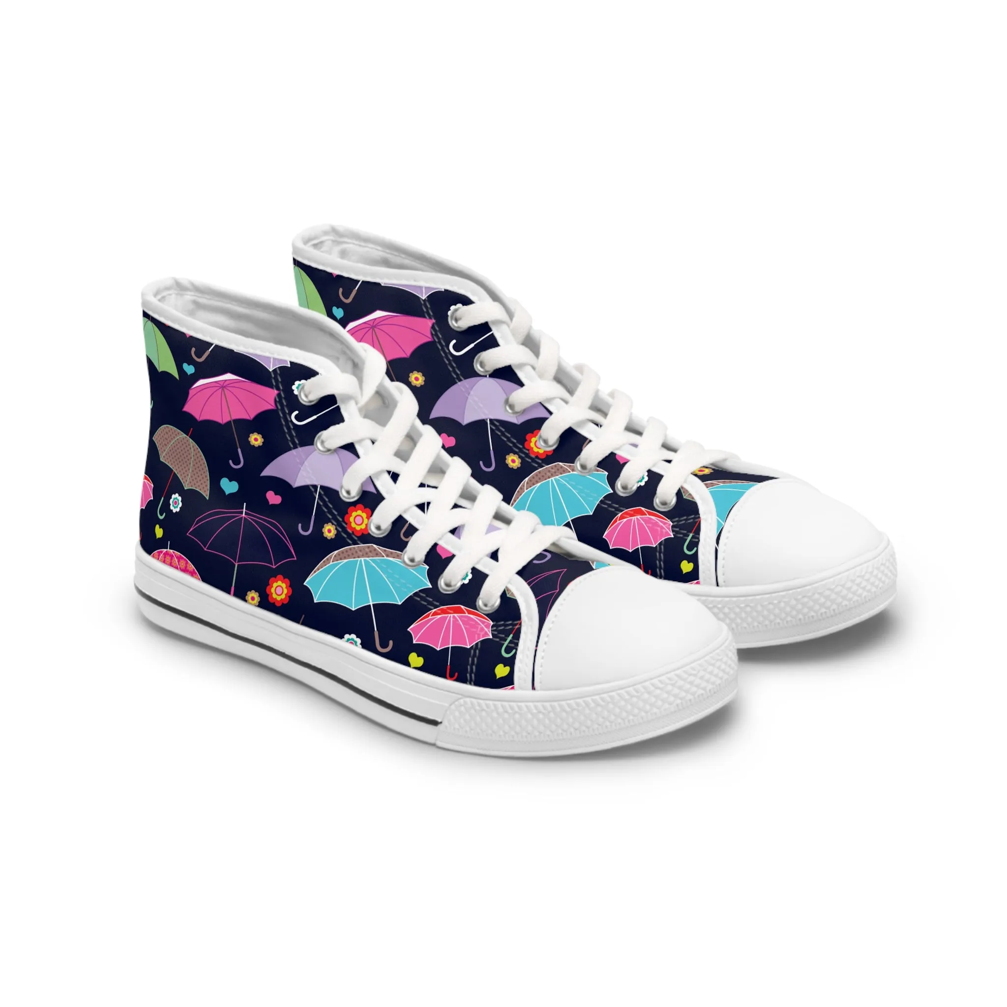 Colorful Umbrellas Women's High Top Sneakers