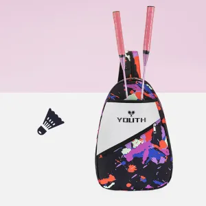 Colorful Youth Print Waterproof Durable Tennis Backpack Oxford Sports Racquet Bag