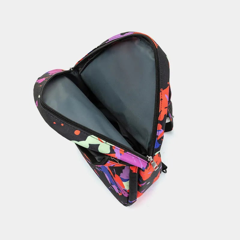 Colorful Youth Print Waterproof Durable Tennis Backpack Oxford Sports Racquet Bag