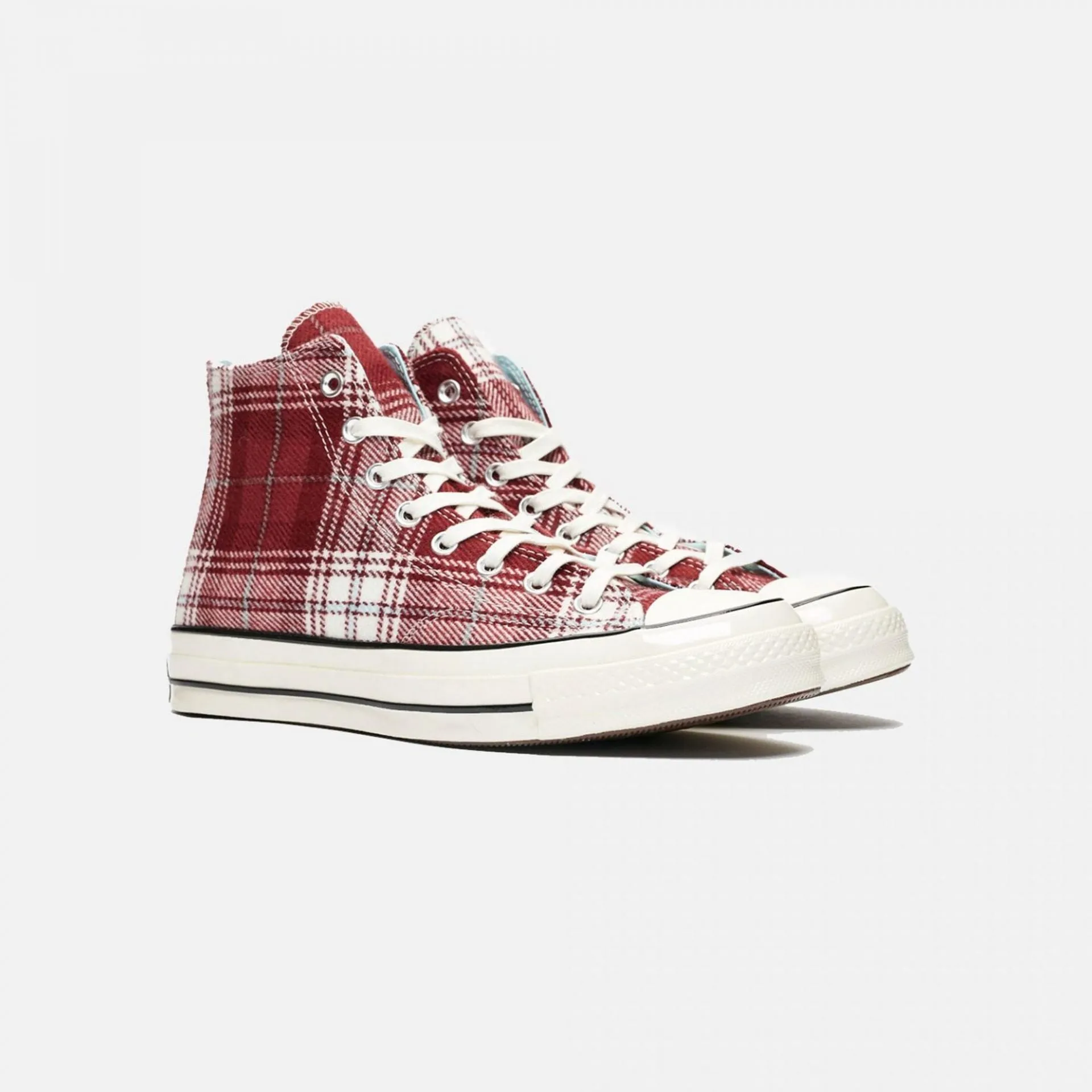 Converse | CHUCK TAYLOR 70 ELEVATED PLAID HI DARK BURGUNDY