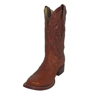 Corral Men's Small Quill Ostrich Leather Star Inlay Square Toe Cowboy Boots - A1318