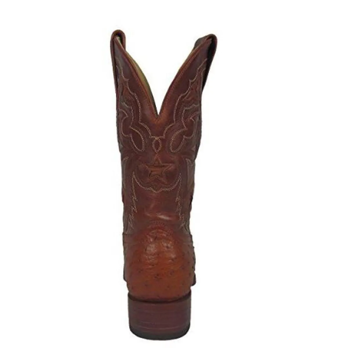 Corral Men's Small Quill Ostrich Leather Star Inlay Square Toe Cowboy Boots - A1318