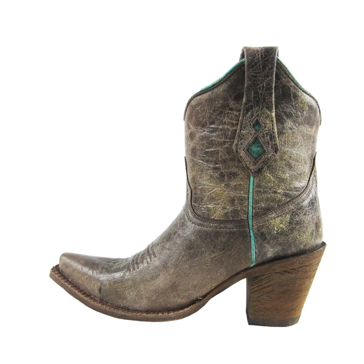 Corral Men's Tobacco and Black Eagle Snip Toe Cowboy Boot- A2797