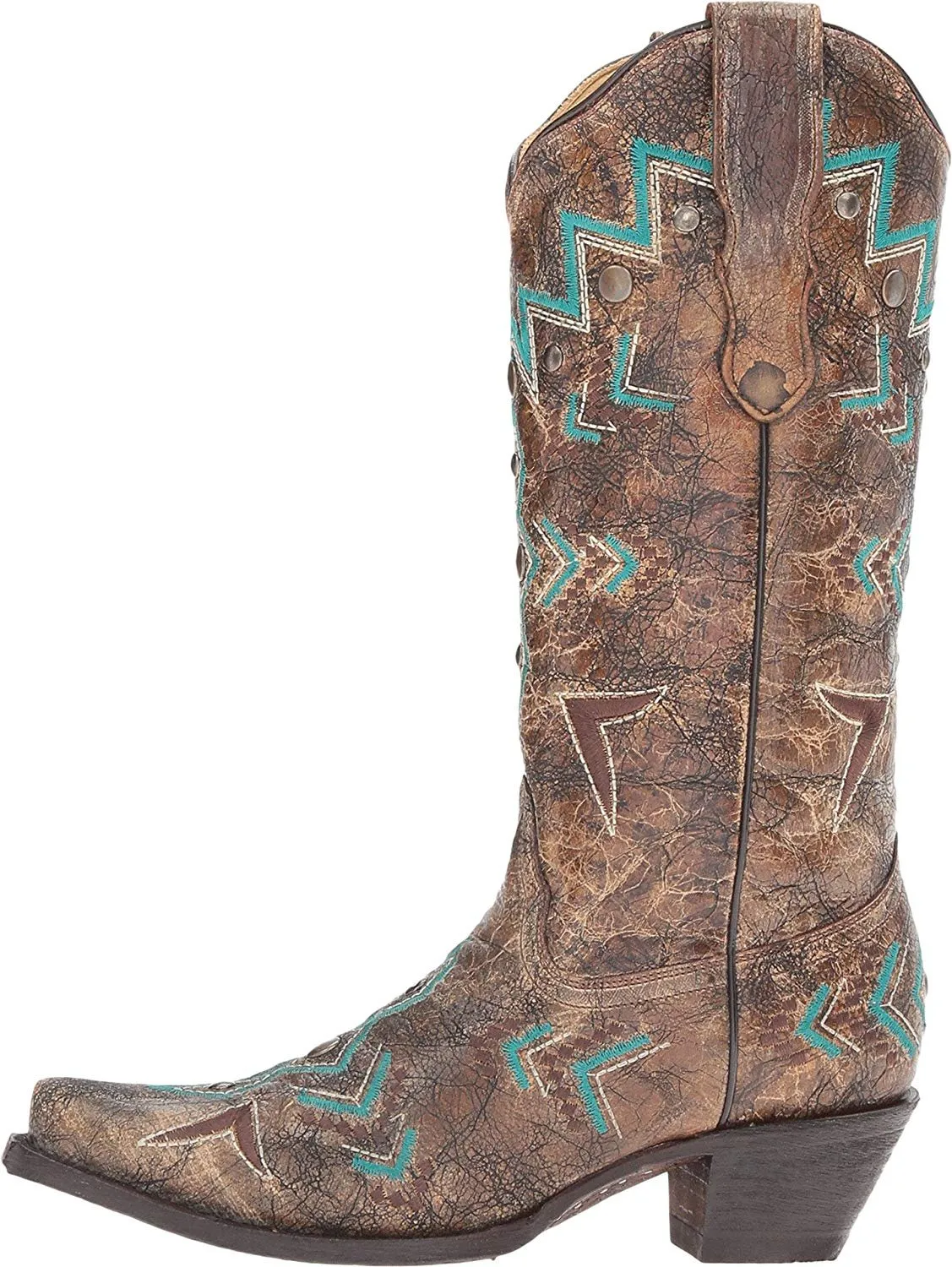 Corral Women's Bronze and Turquoise Southwest Cowgirl Boot - E1014