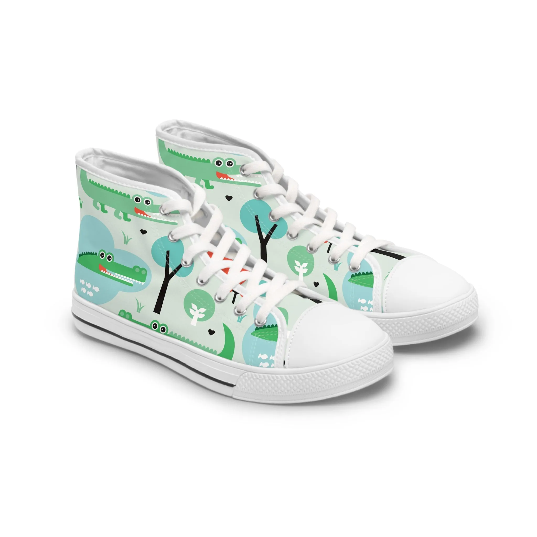 Crocodiles Women's High Top Sneakers