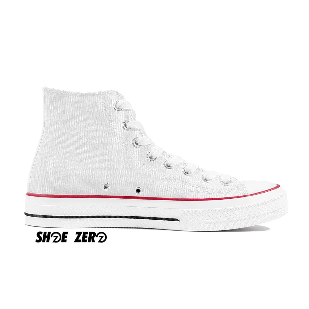 Customizable Classic Canvas Shoes (White Sole) High Top