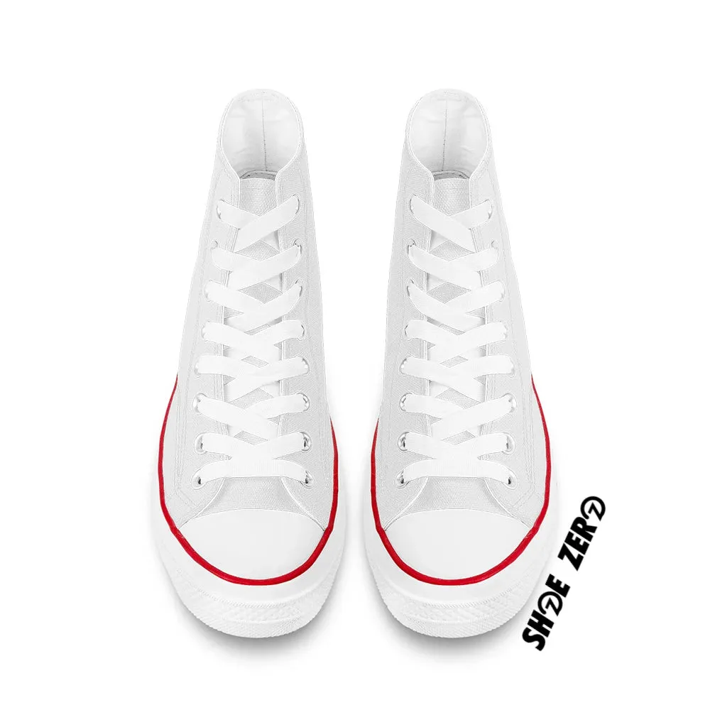 Customizable Classic Canvas Shoes (White Sole) High Top