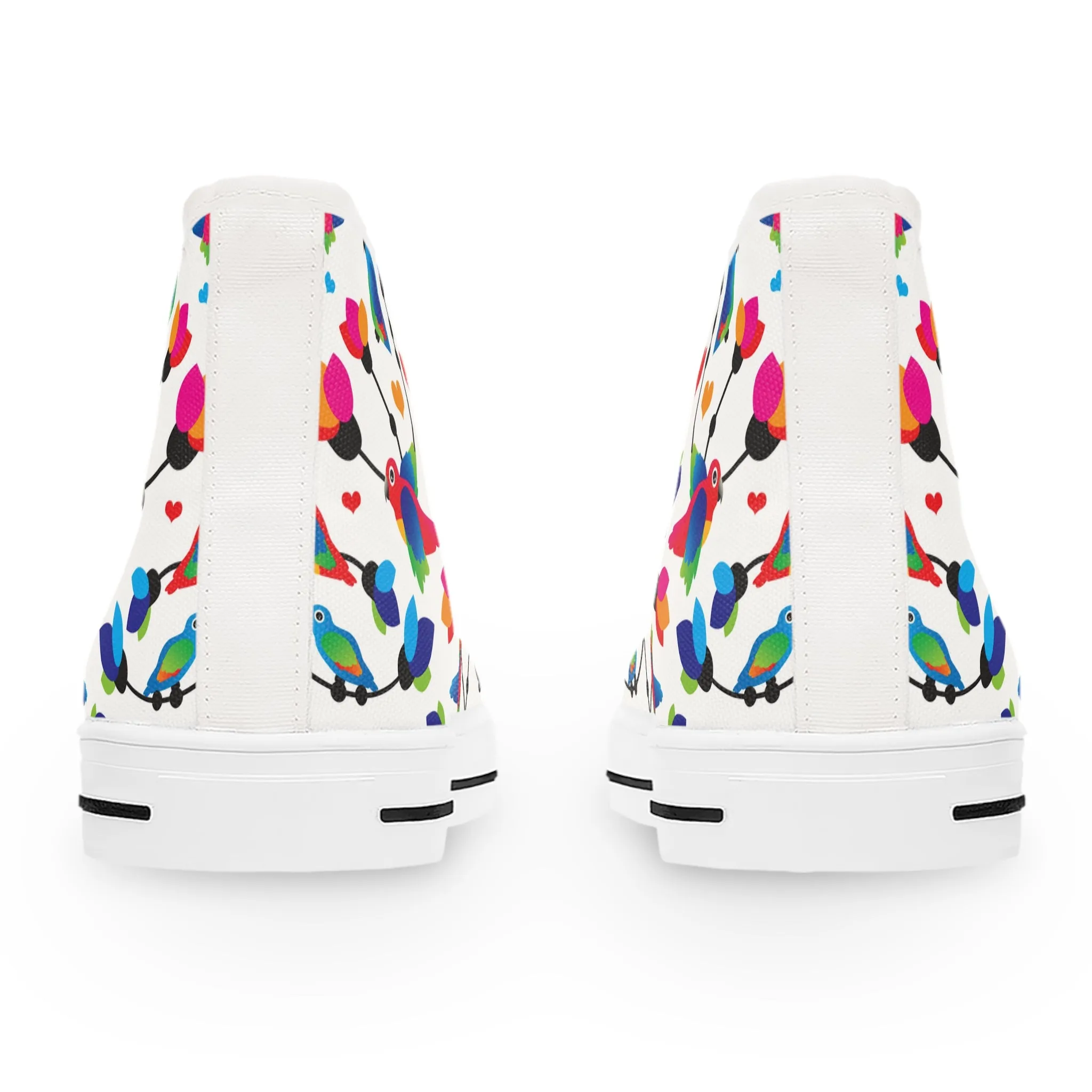 Cute Parrot Bird Women's High Top Sneakers