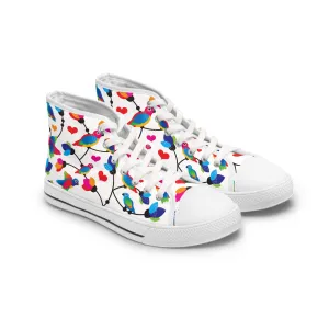 Cute Parrot Bird Women's High Top Sneakers