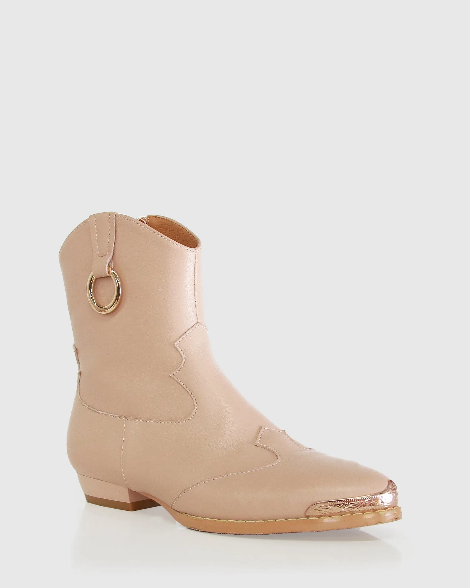 Dallas Mini Western Boot - Dusty Pink