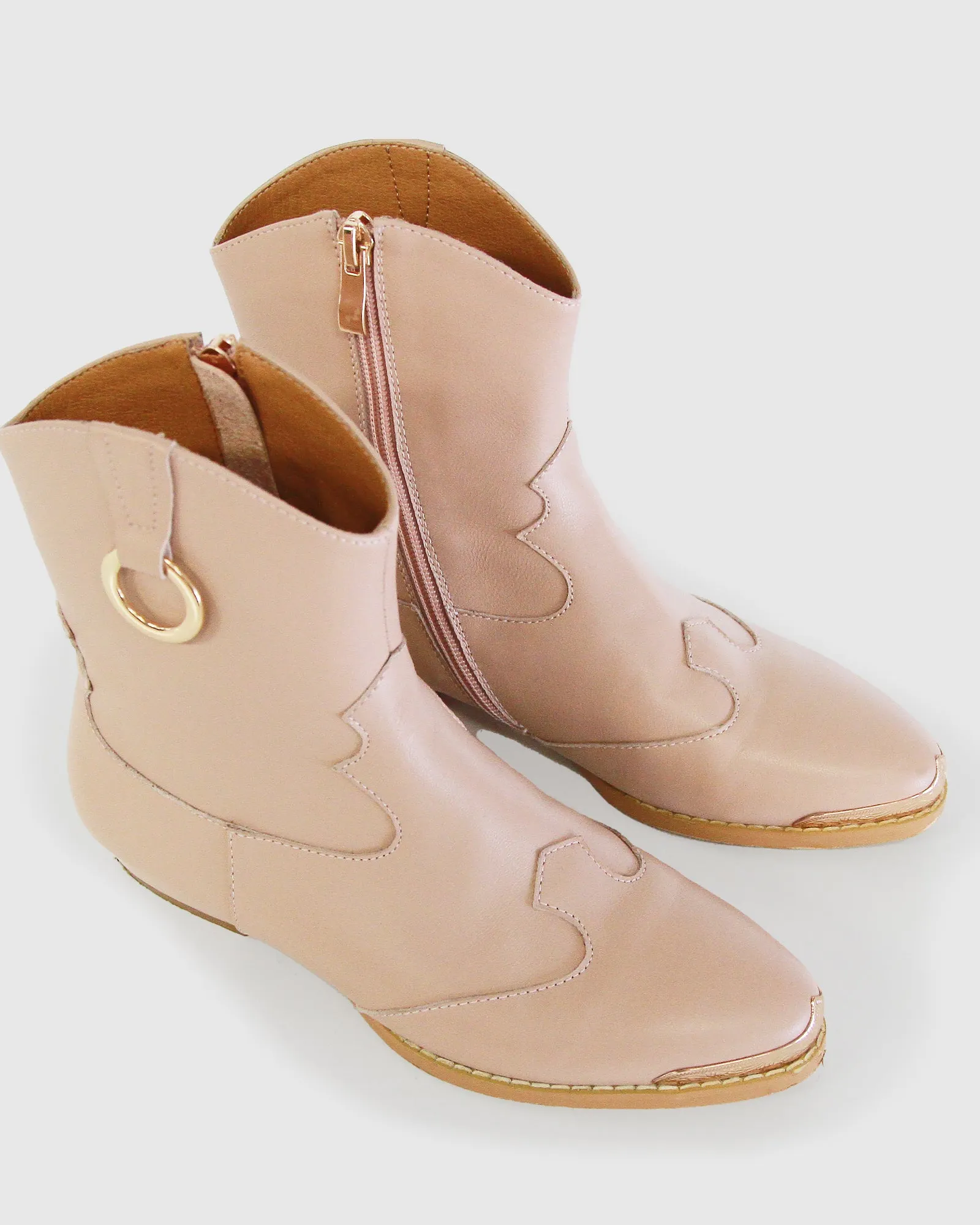 Dallas Mini Western Boot - Dusty Pink