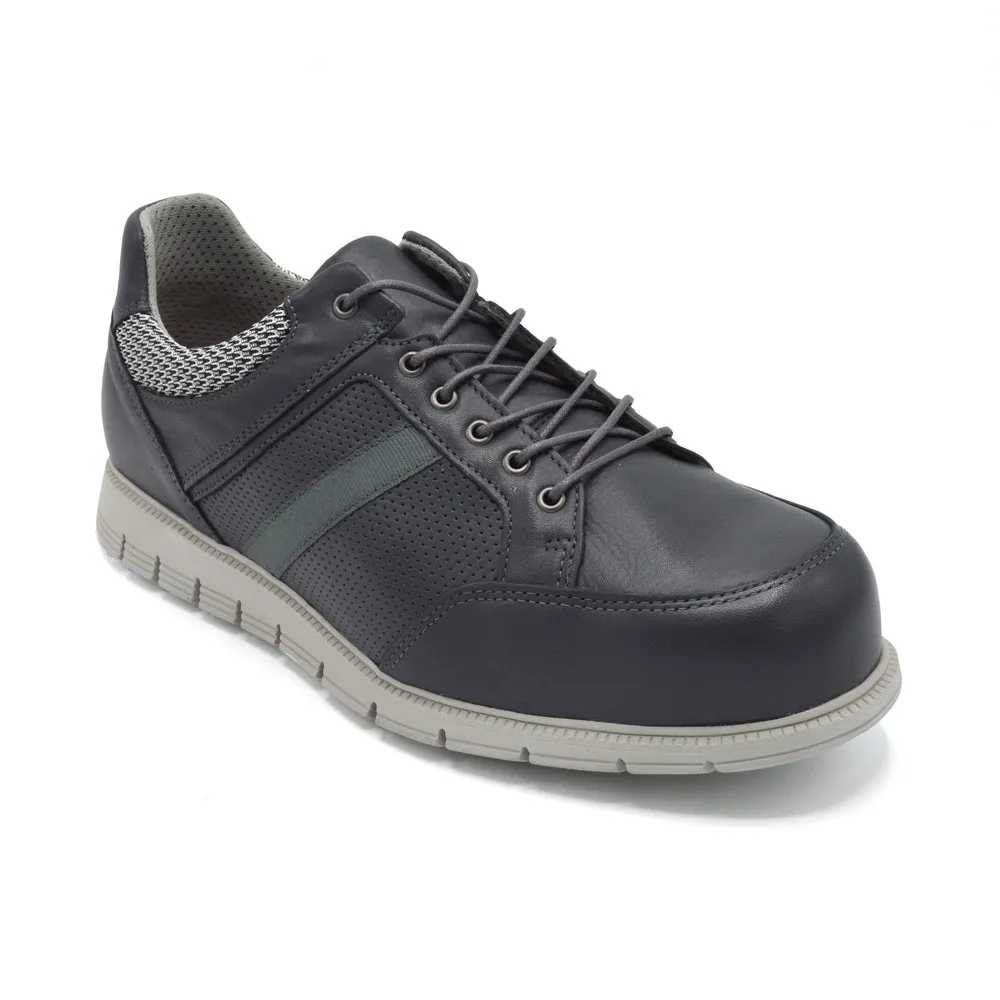 DB Caspian - Mens Extra Wide Fit Trainer/Shoe - 6V (6E-8E) Fitting - Grey Leather