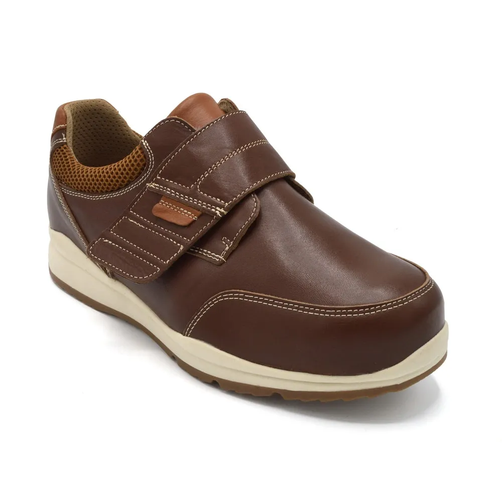 DB Darwin - Extra Wide Velcro Close Casual- 6V (6E-8E) Fitting - Brown