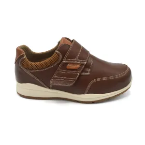 DB Darwin - Extra Wide Velcro Close Casual- 6V (6E-8E) Fitting - Brown