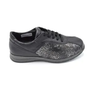 DB Whitworth - Ladies Extra Wide Walking Shoe - 2V and 6V Width Fitting - Black/Silver