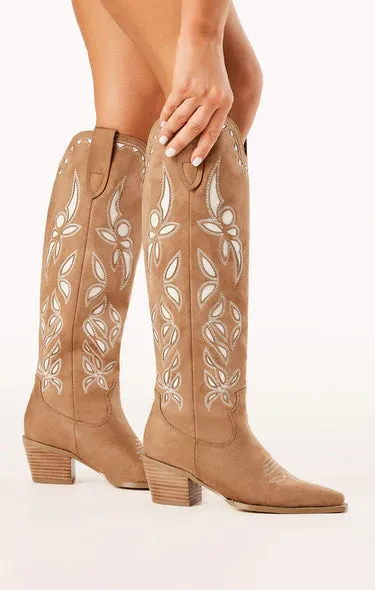 Della Boot Tan Suede