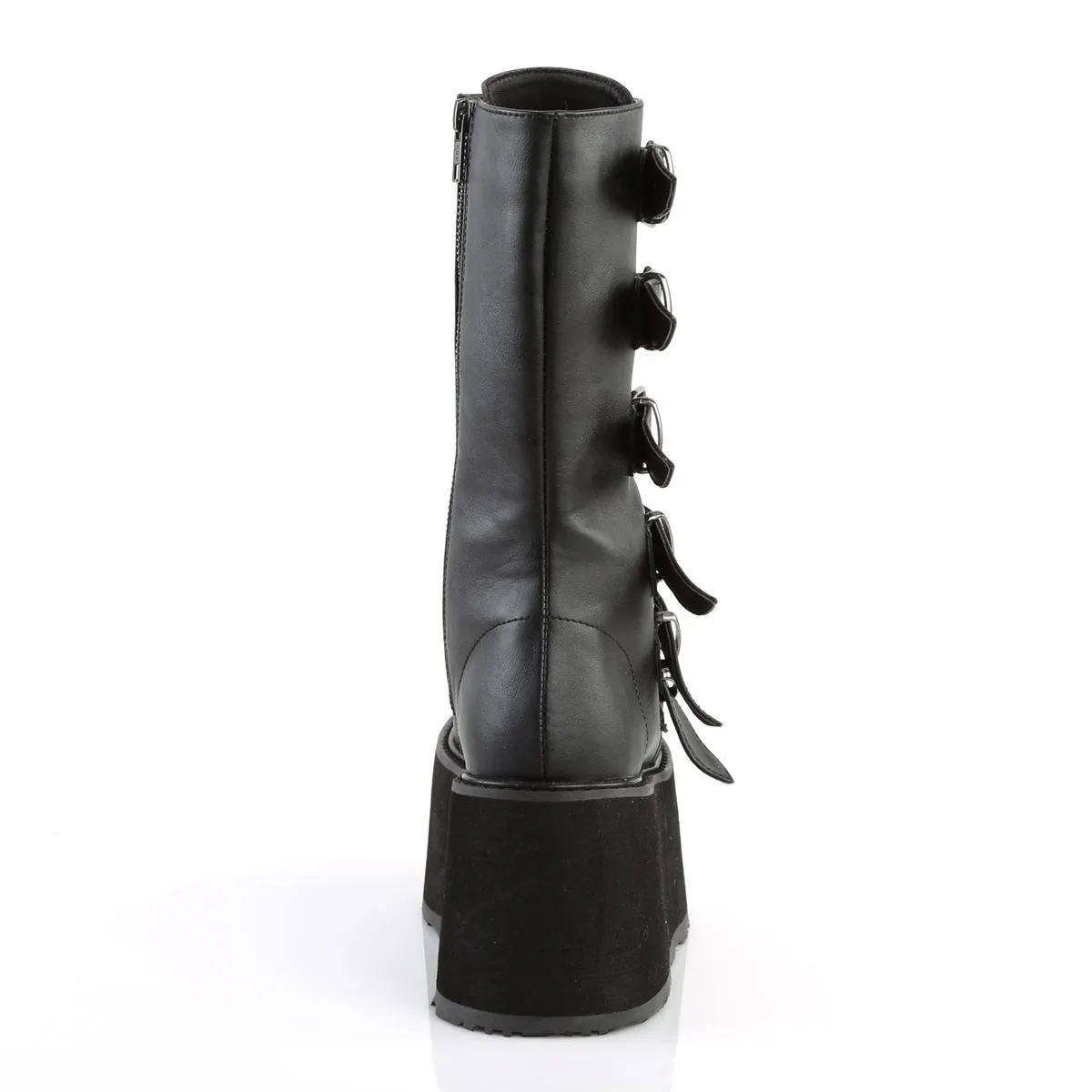 Demonia DAMNED-225 | Black Vegan Leather Mid-Calf Boots