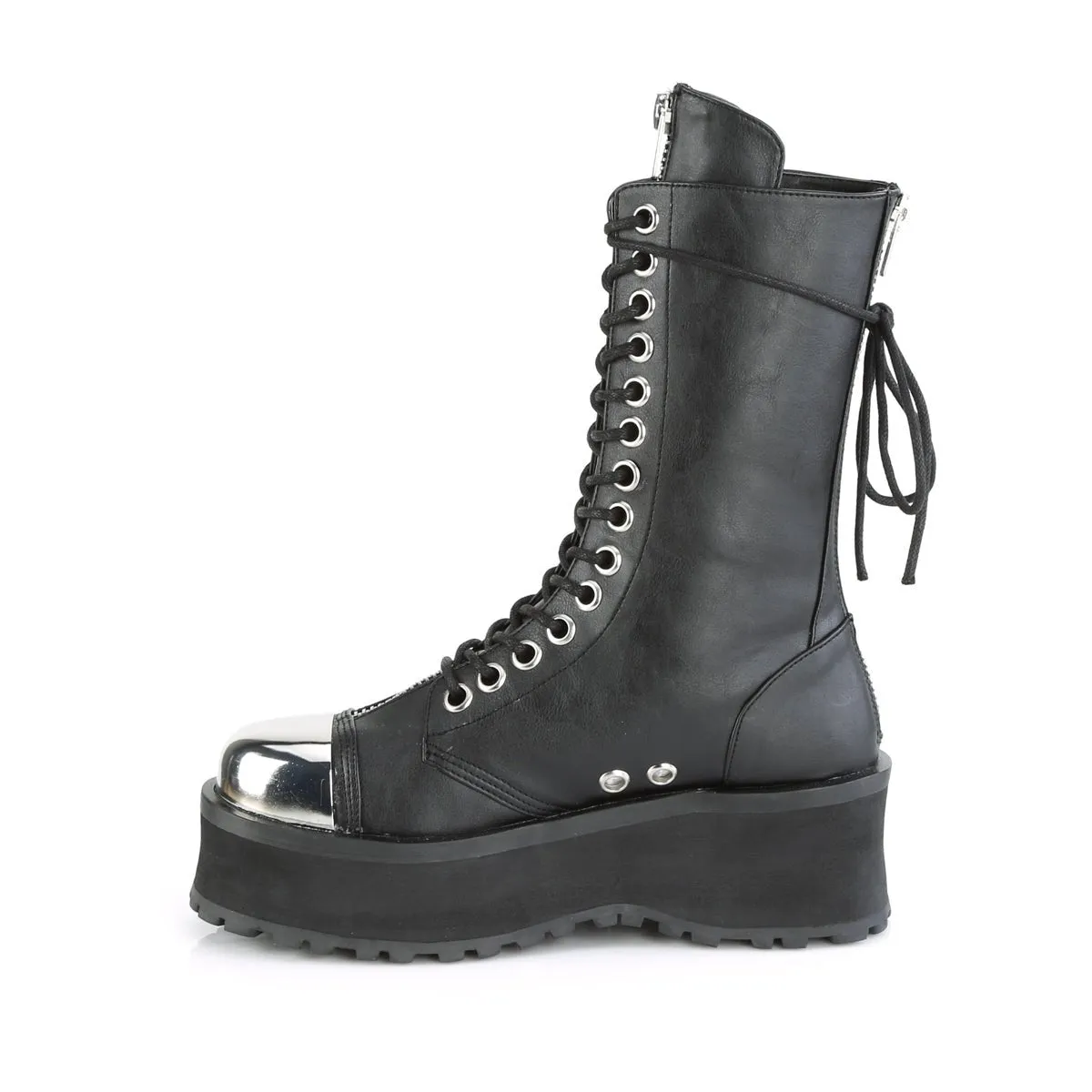 Demonia GRAVEDIGGER-14 | Black Vegan Leather Unisex Boots