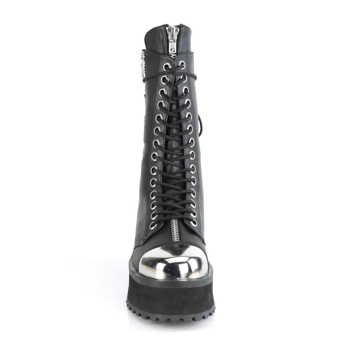 Demonia GRAVEDIGGER-14 | Black Vegan Leather Unisex Boots