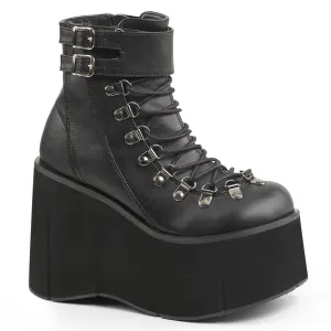 Demonia KERA-21 | Black Vegan Leather Ankle Boots