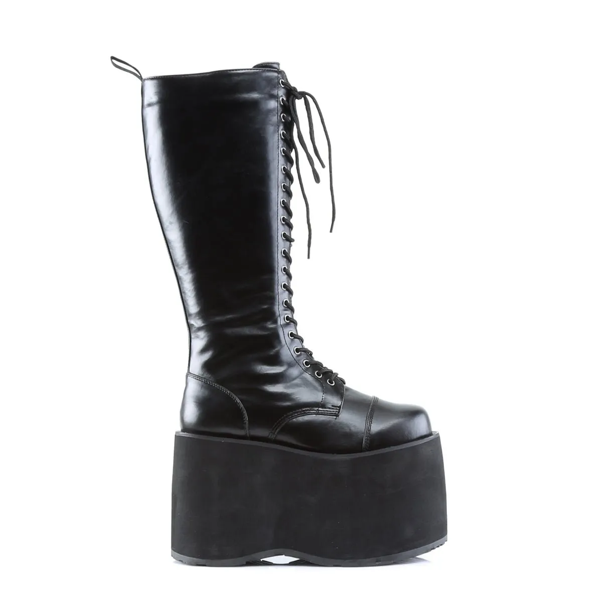 Demonia MEGA-602 | Black Polyurethane (PU) Unisex Boots