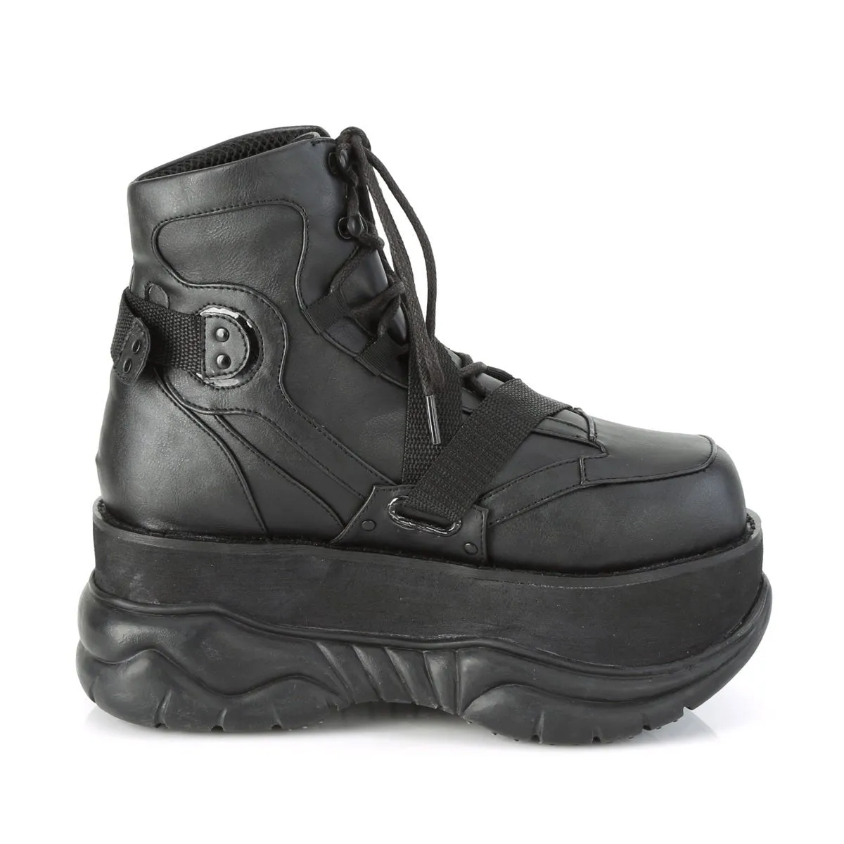 Demonia NEPTUNE-181 | Black Vegan Leather Unisex Boots