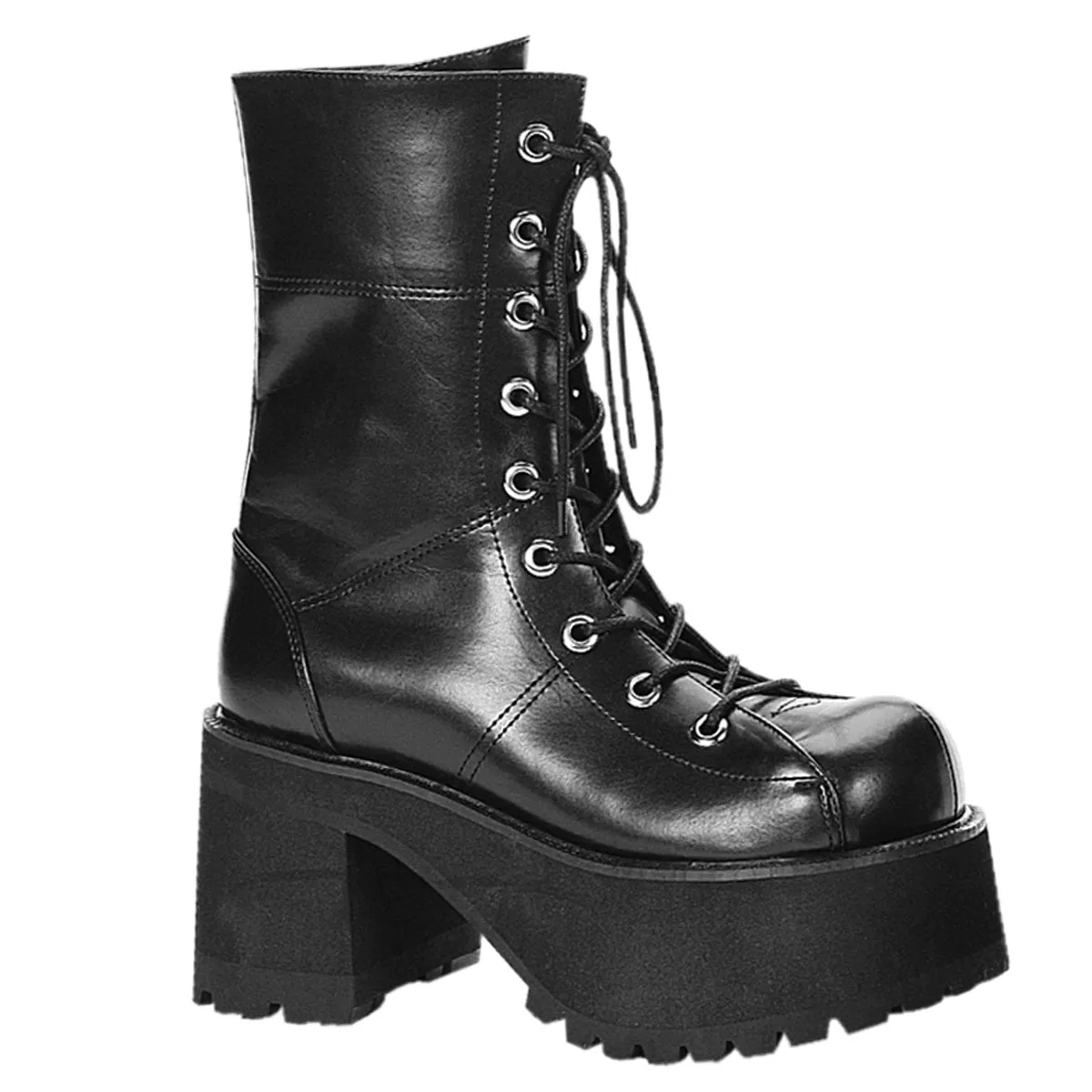 Demonia RANGER-301 | Black Vegan Leather Ankle Boots