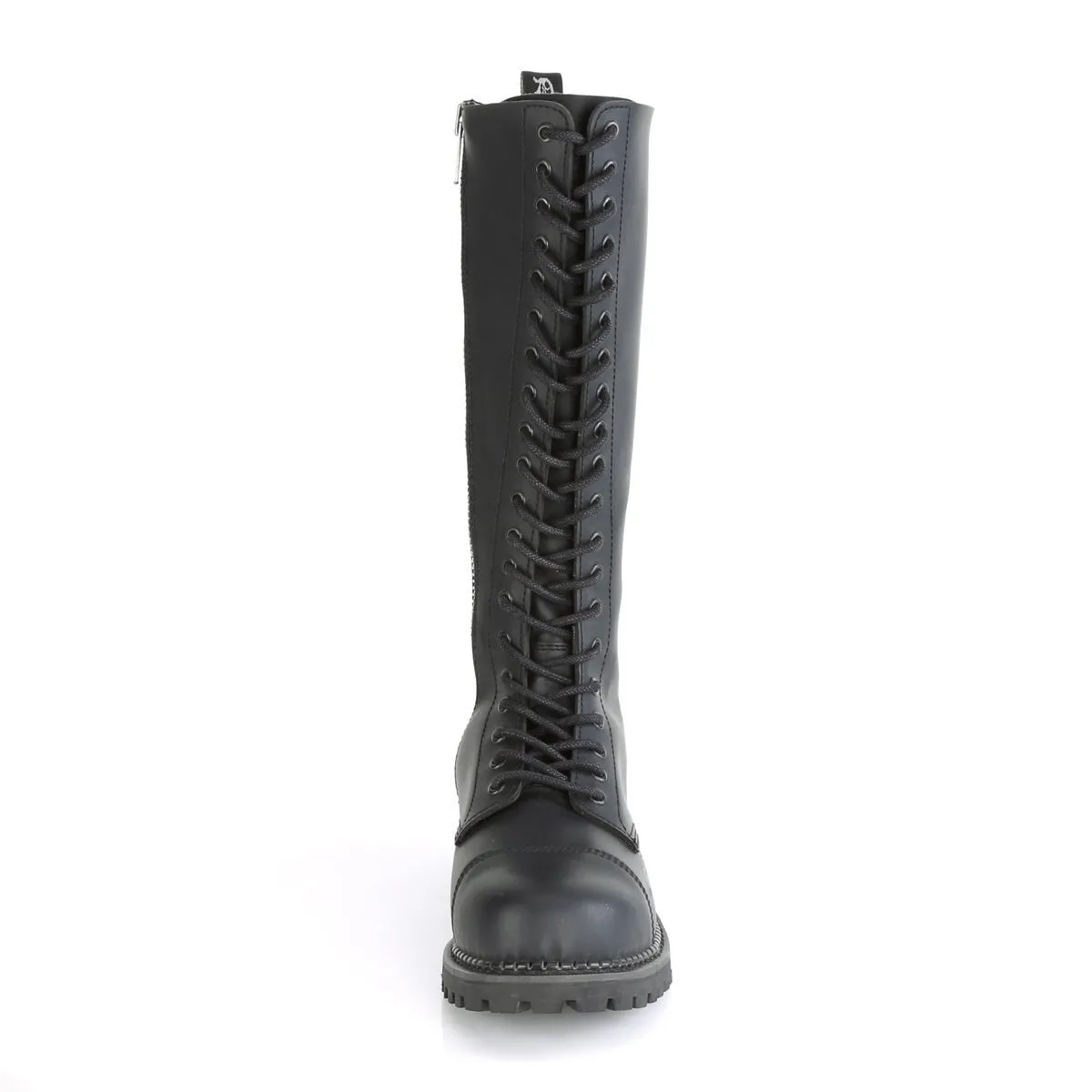 Demonia RIOT-20 | Black Vegan Leather Combat Boots