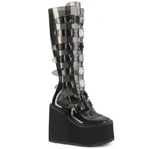 Demonia SWING-815C | Smoke TPU Knee High Boots