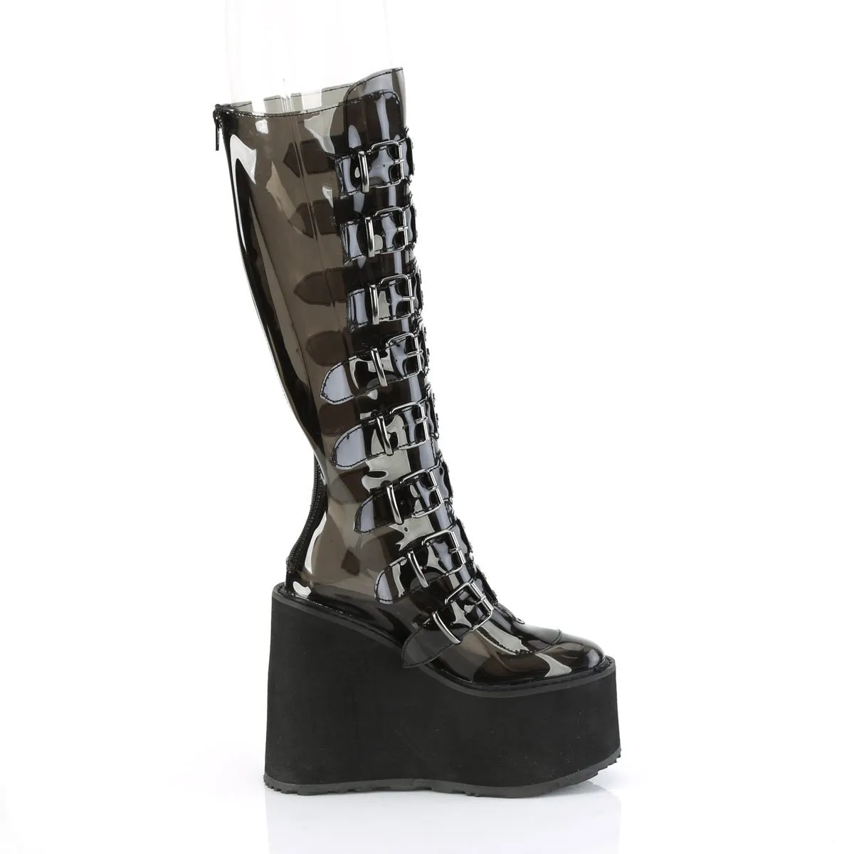 Demonia SWING-815C | Smoke TPU Knee High Boots