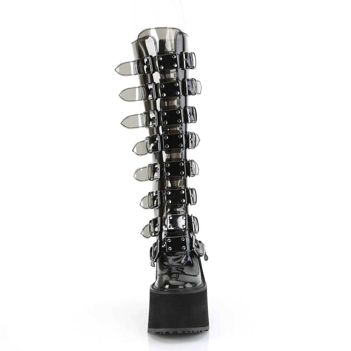 Demonia SWING-815C | Smoke TPU Knee High Boots