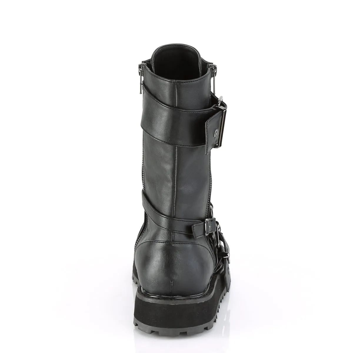 Demonia VALOR-220 | Black Vegan Leather Unisex Boots