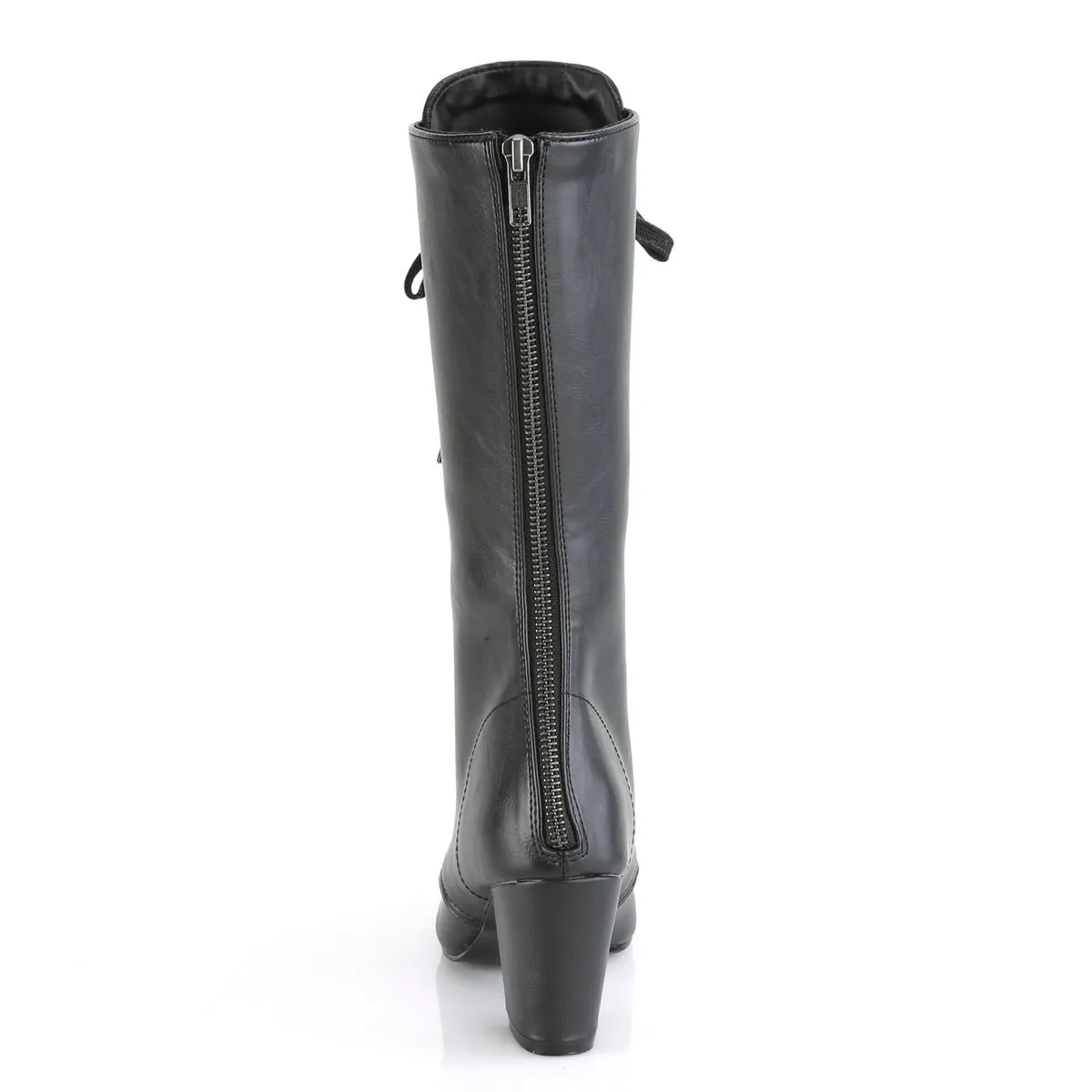 Demonia VIVIKA-205 | Black Vegan Leather Mid-Calf Boots