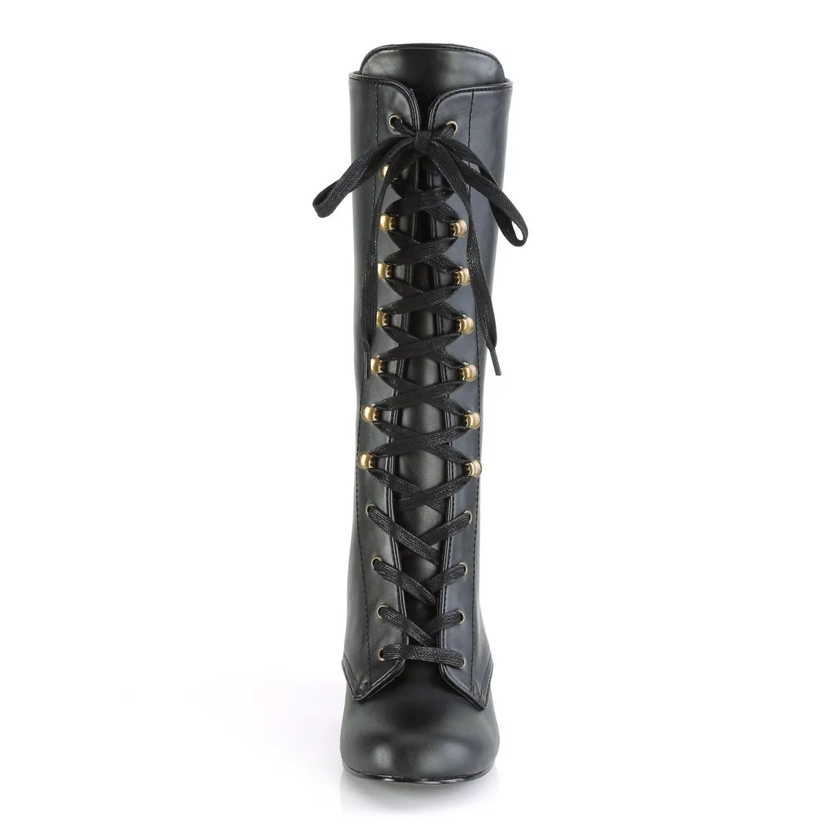 Demonia VIVIKA-205 | Black Vegan Leather Mid-Calf Boots