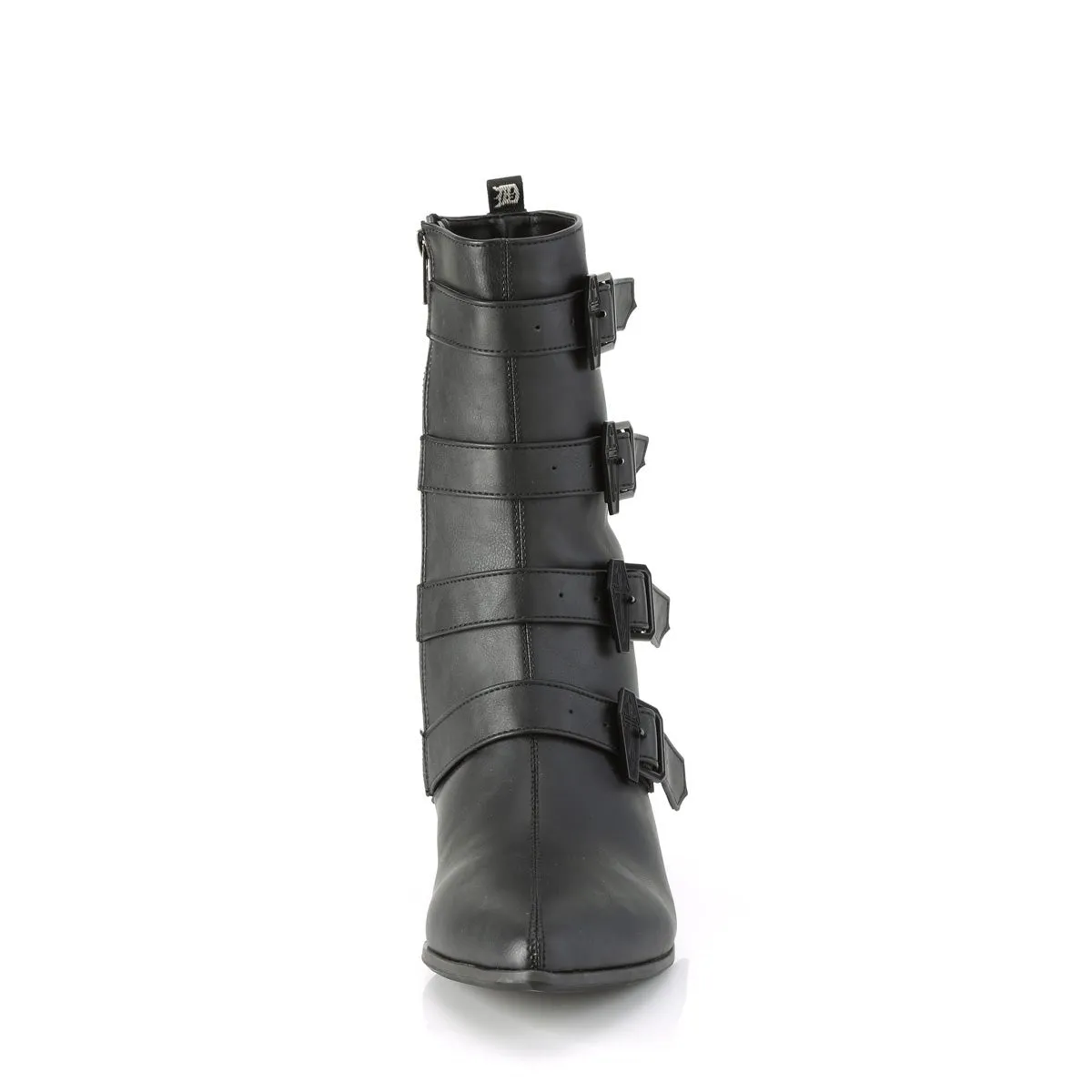 Demonia WARLOCK-110-C | Black Vegan Leather Unisex Boots