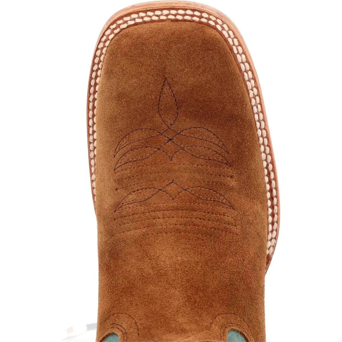 Durango PRCA Collection Men's Roughout Western Boots Ddb0467 In Whiskey Tobacco And Aqua