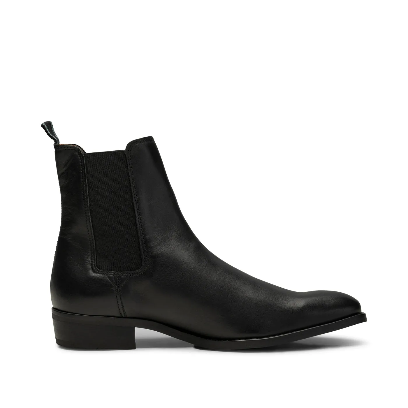 Eli chelsea boot leather - BLACK