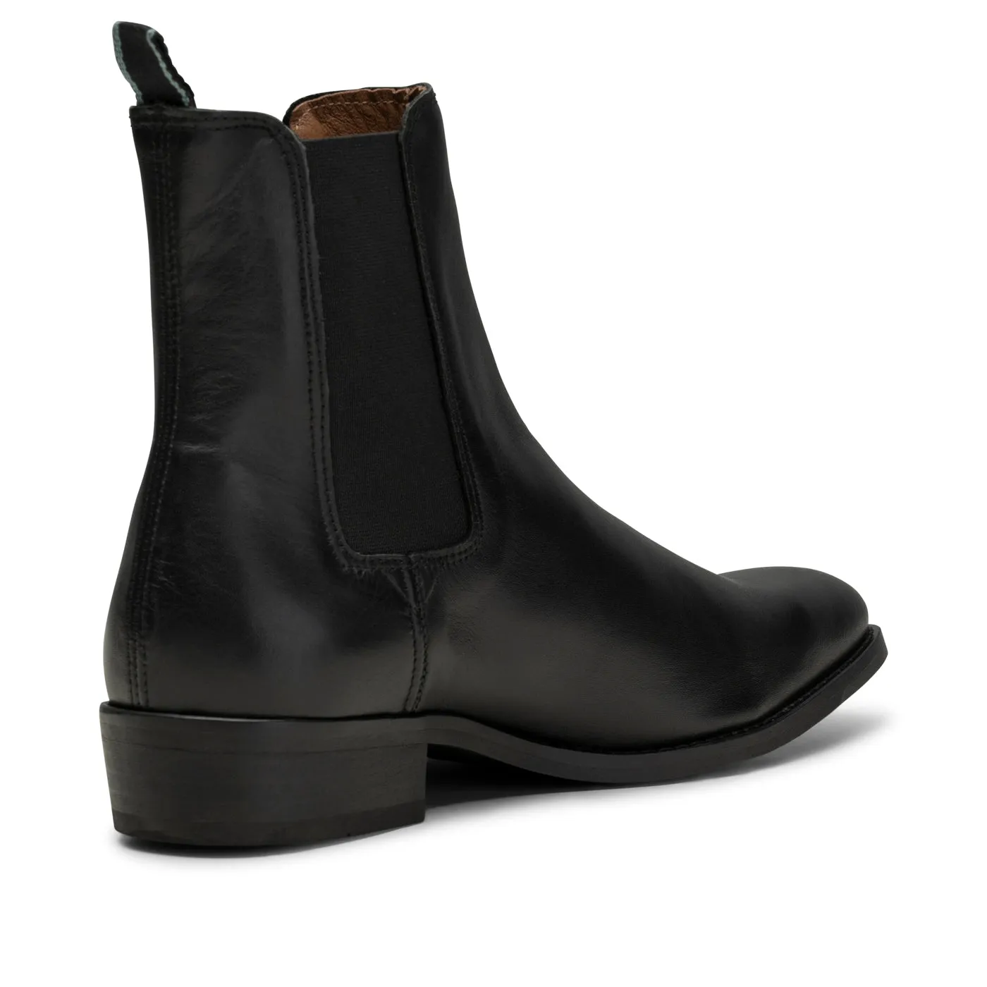 Eli chelsea boot leather - BLACK