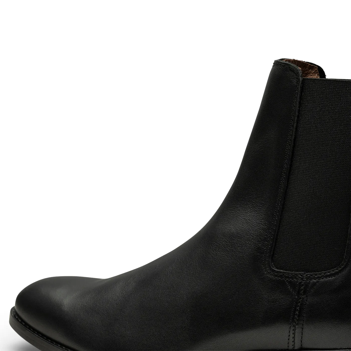 Eli chelsea boot leather - BLACK