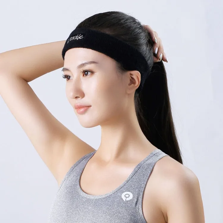 Enochle Sports Sweat-Absorbent Headband Combed Cotton Knitted Sweatband(White)