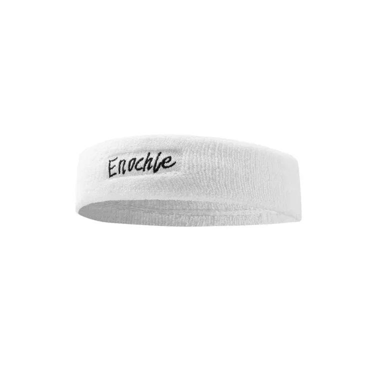 Enochle Sports Sweat-Absorbent Headband Combed Cotton Knitted Sweatband(White)