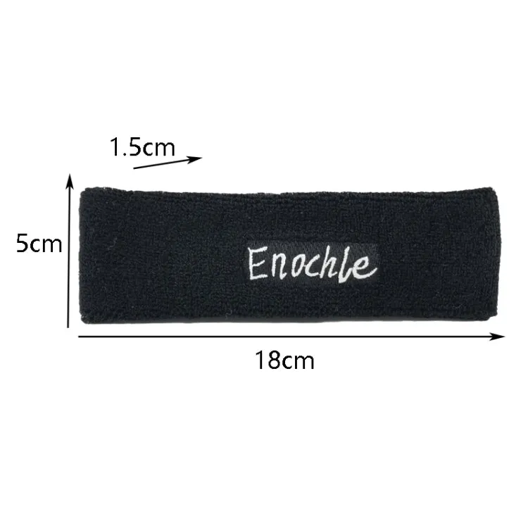 Enochle Sports Sweat-Absorbent Headband Combed Cotton Knitted Sweatband(White)