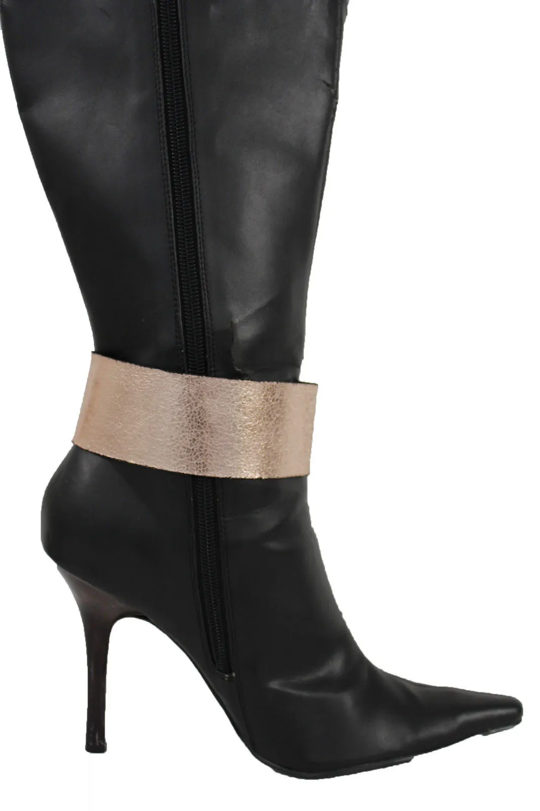 Fabric Corset Style Lace Up Boot Chain