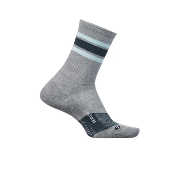 Feetures Unisex Trail Max Cushion Mini Crew Grey