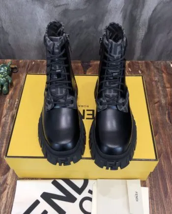 Feni Force High Tops Boots Black For Men 7U1458ADMKF1DV5