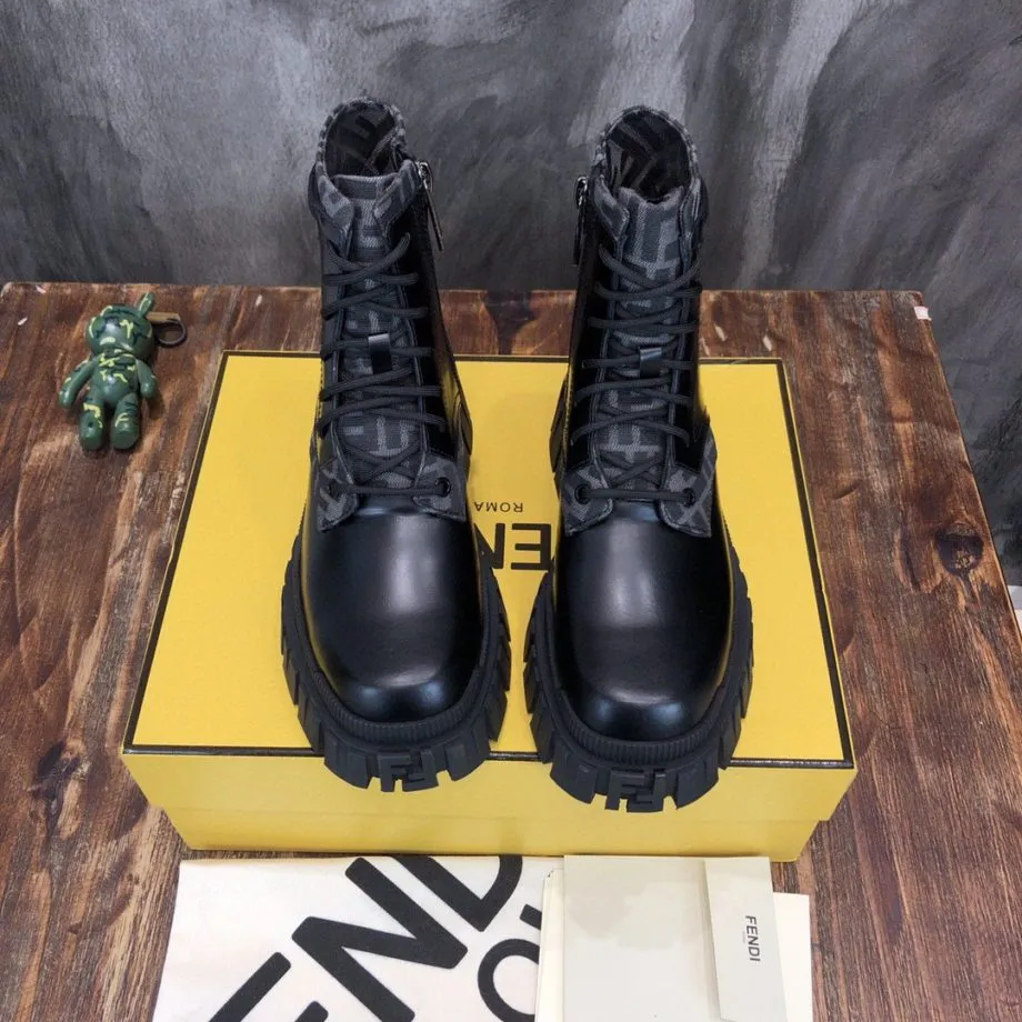 Feni Force High Tops Boots Black For Men 7U1458ADMKF1DV5