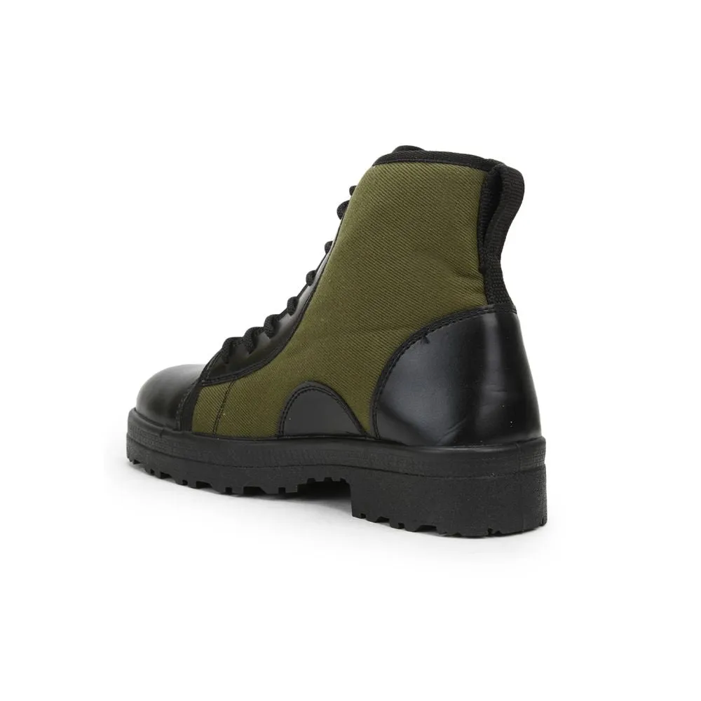 Freedom Olive Green Lacing Jungle Boot For Men JUNGLESHOE By Liberty