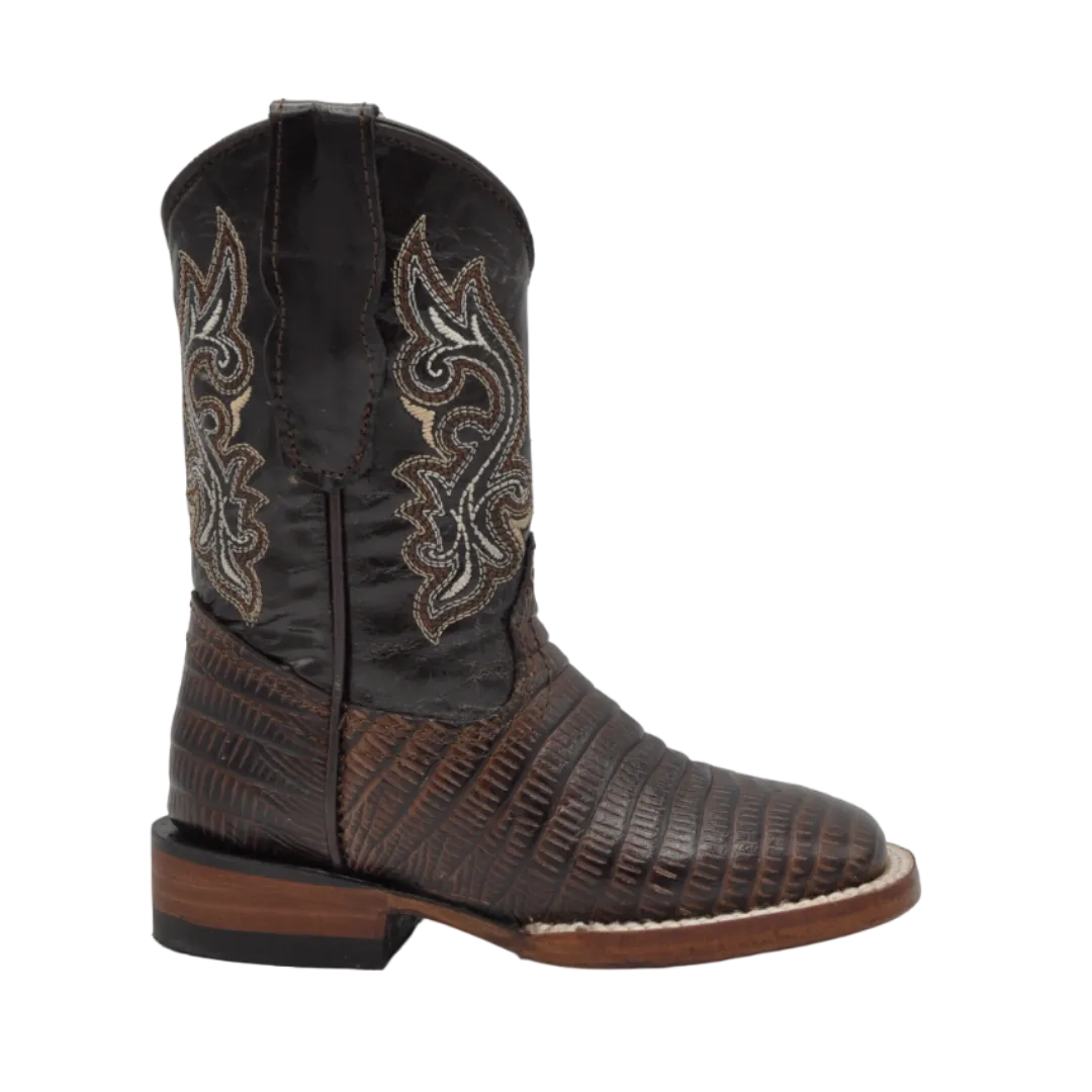 Gavel Kid's Bulldog Lizard Brown Boot