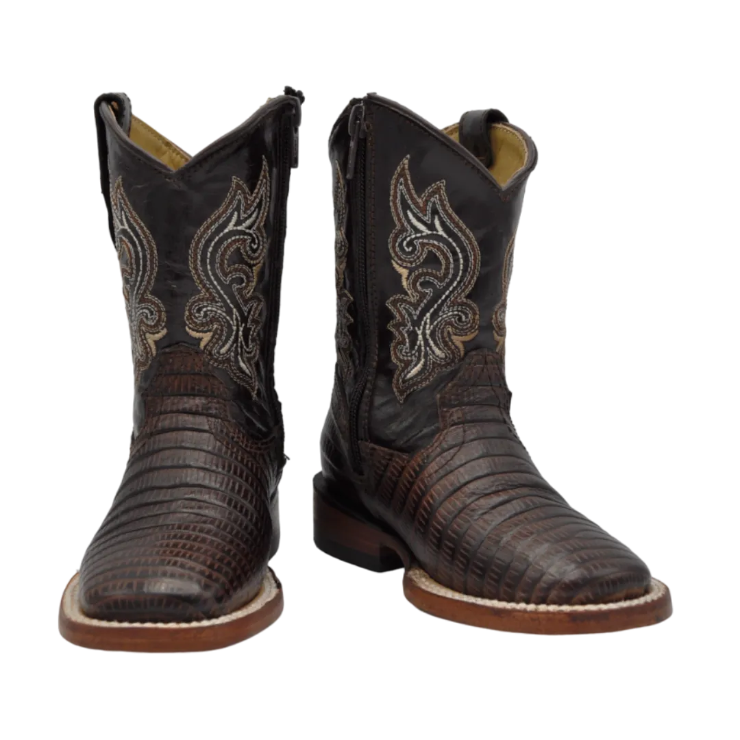 Gavel Kid's Bulldog Lizard Brown Boot